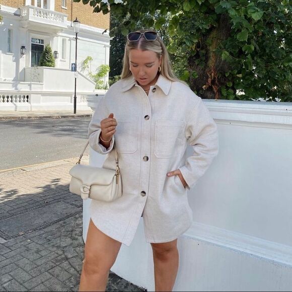 H&M Overshirt Jacket Shacket New - Picture 2 of 6